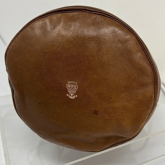Gucci Leather Cinch Small Bucket Bag Purse - Picture 7 of 12